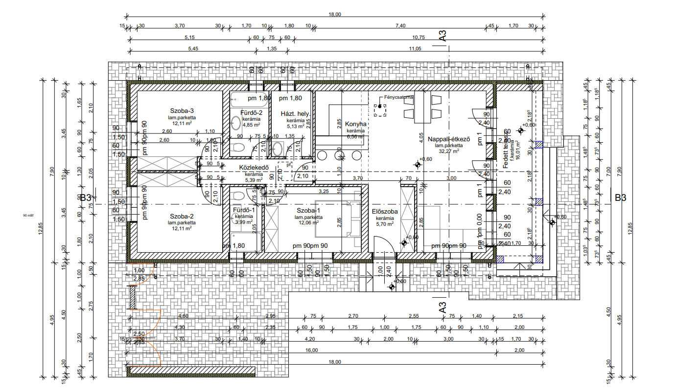 B Típusú Ház Alaprajza